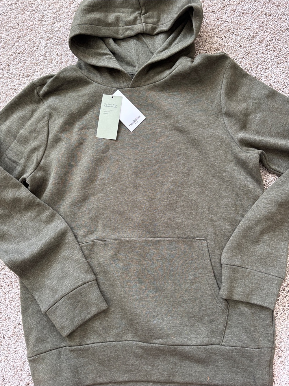 Goodfellow & Co Olive Green Heather Pullover Hoodie